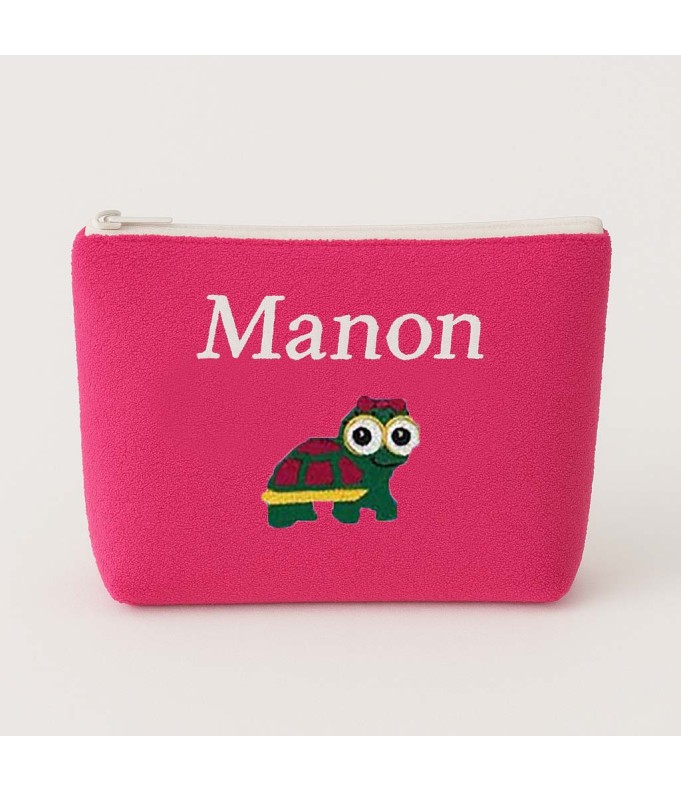 Trousse de toilette personnalisée avec motif tortue fille