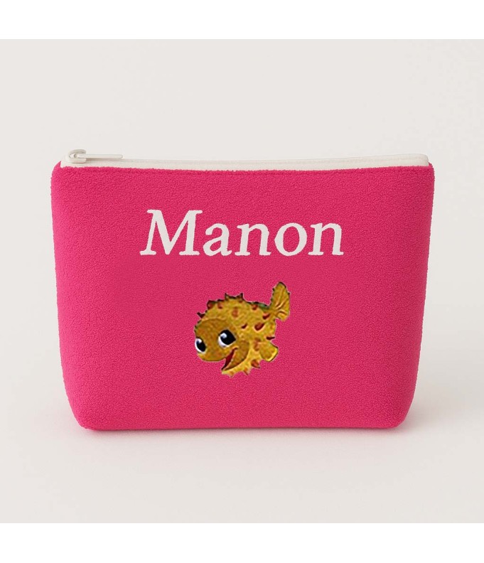 Trousse de toilette personnalisée avec motif  poisson 1