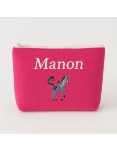 Trousse de toilette personnalisée avec motif  licorne
