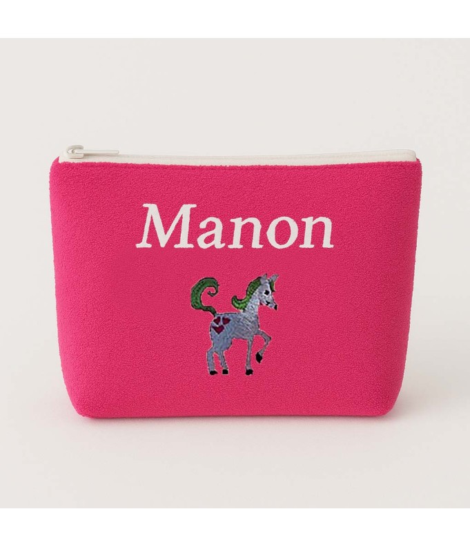 Trousse de toilette personnalisée avec motif  licorne