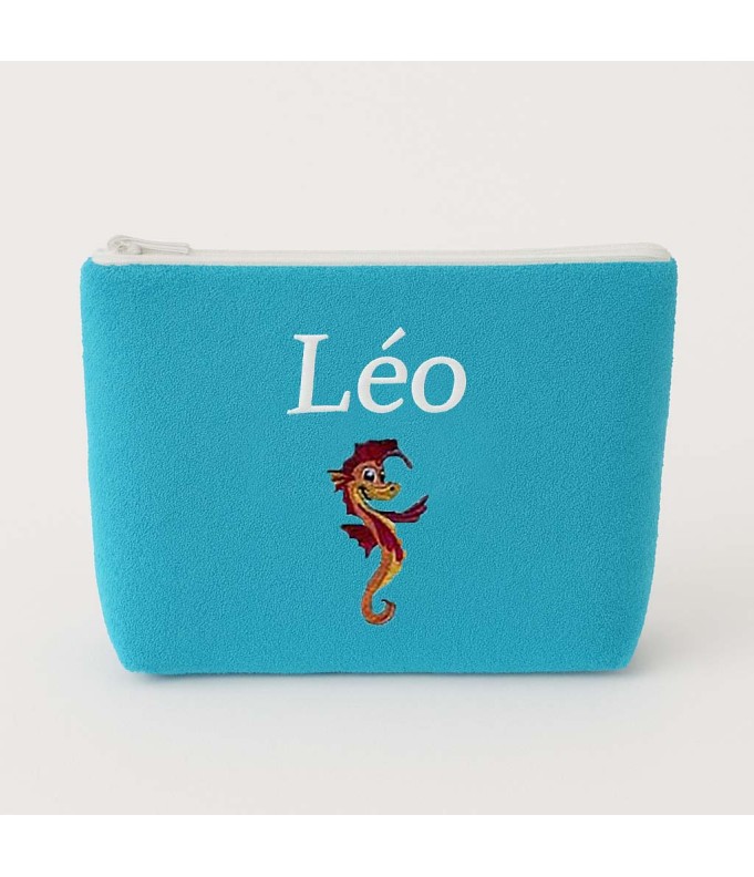 Trousse de toilette personnalisée avec motif  hippocampe