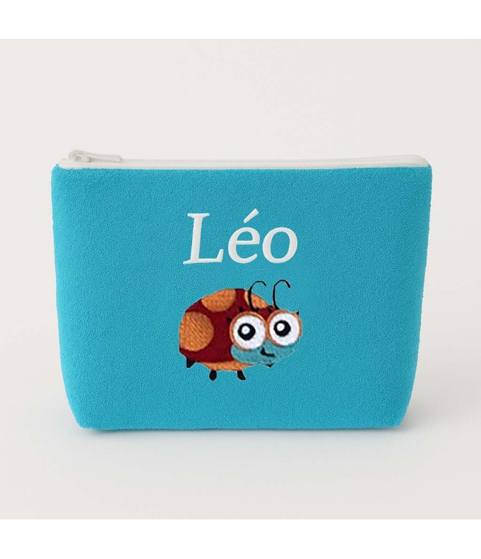 Trousse de toilette personnalisée avec motif  coccinelle