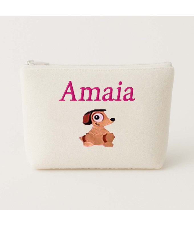 Trousse de toilette personnalisée avec motif chien