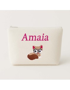 Trousse de toilette personnalisée avec motif chat