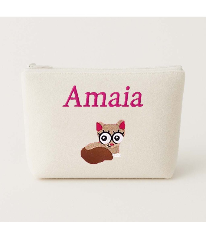 Trousse de toilette personnalisée avec motif chat