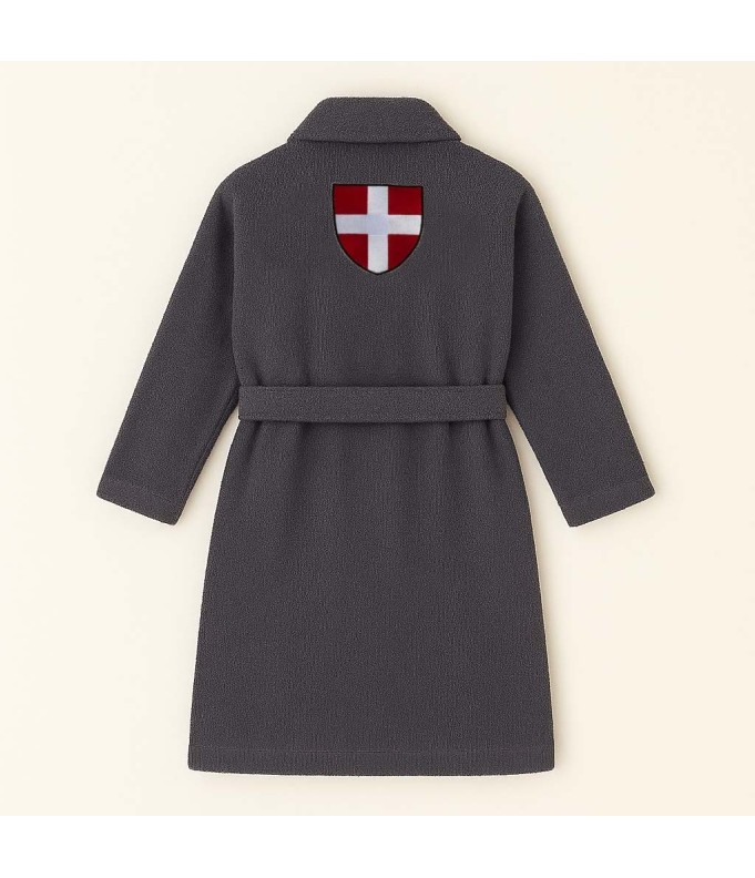 PEIGNOIR BRODÉ ADULTE PERSONNALISÉ DEVANT ET MOTIF DOS CROIX SAVOIE