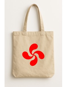 Sac Shopping Croix basque rouge