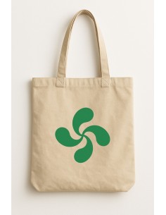 Sac Shopping Croix basque verte