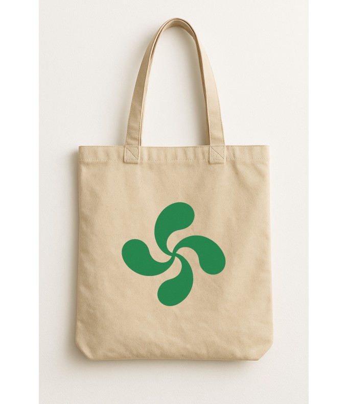 Sac Shopping Croix basque verte