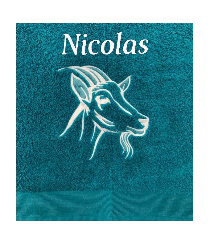 Drap de Bain Chèvre Personnalisé 70X140