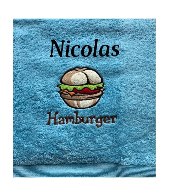 Drap de Bain Hamburger Personnalisé