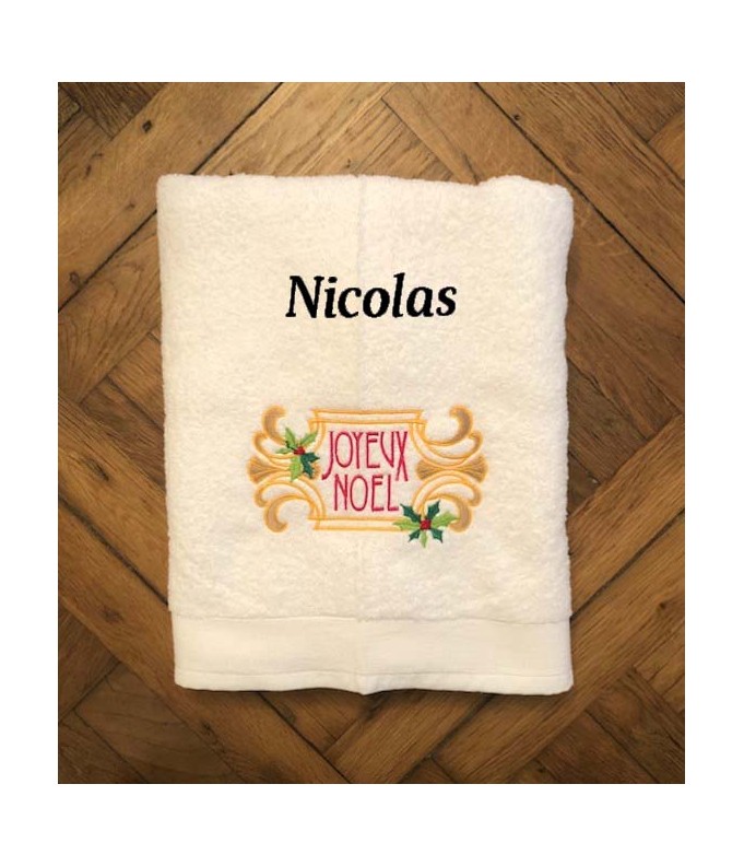 Drap de Bain  Joyeux Noël Personnalisé