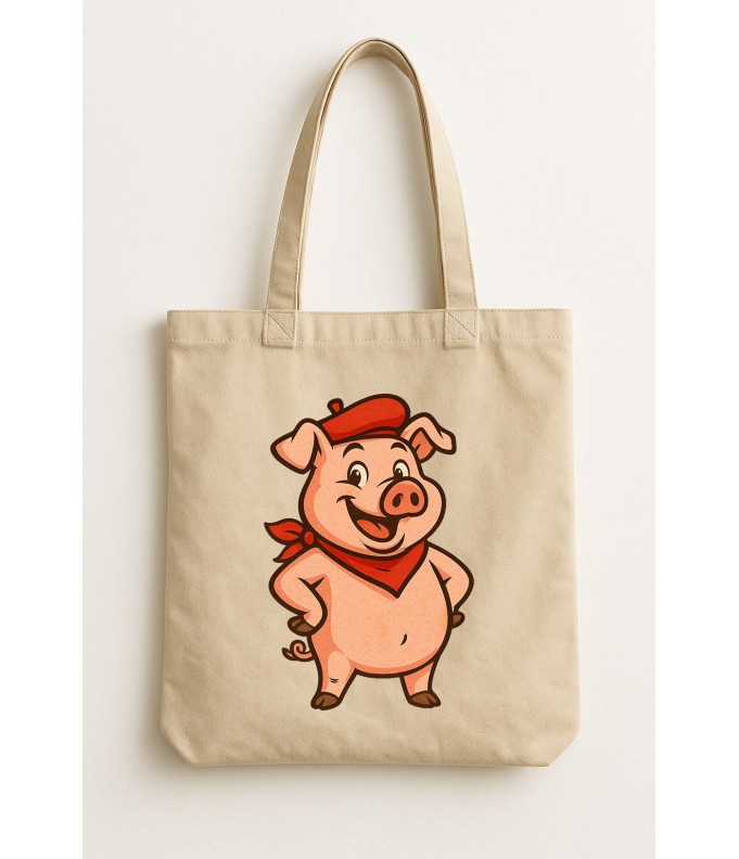 Sac Shopping Cochon basque