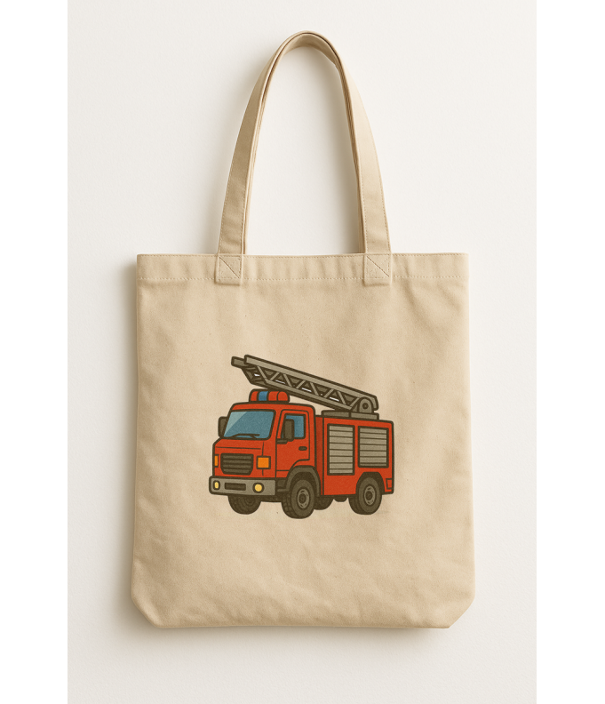 Sac Shopping camion de pompiers