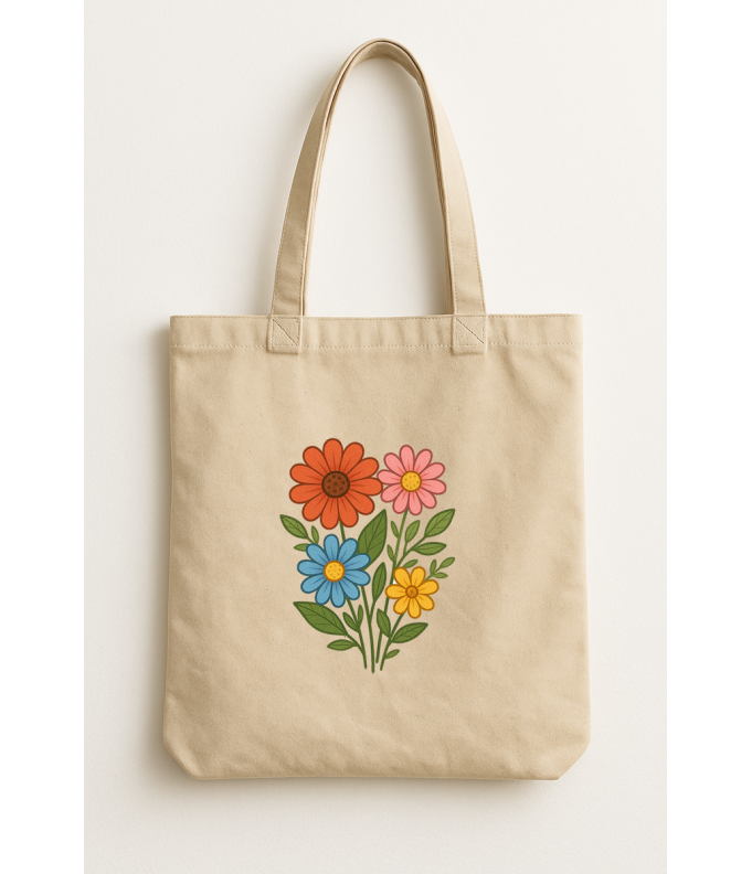 Sac Shopping fleur